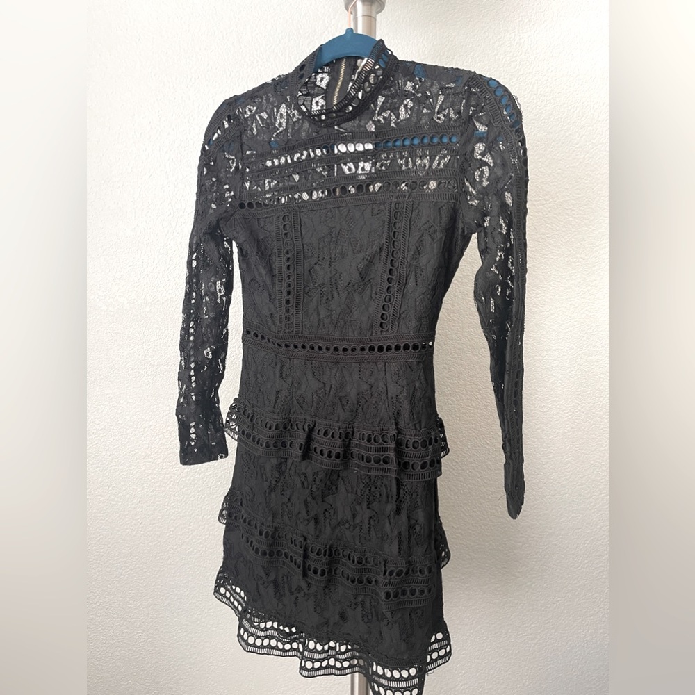 New Hello Molly Laces Black Dining Dress, Tag on